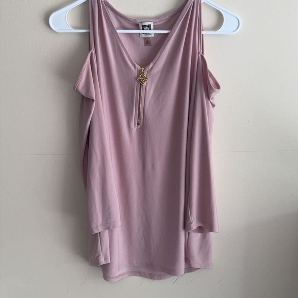 Pink Cold Shoulder Top